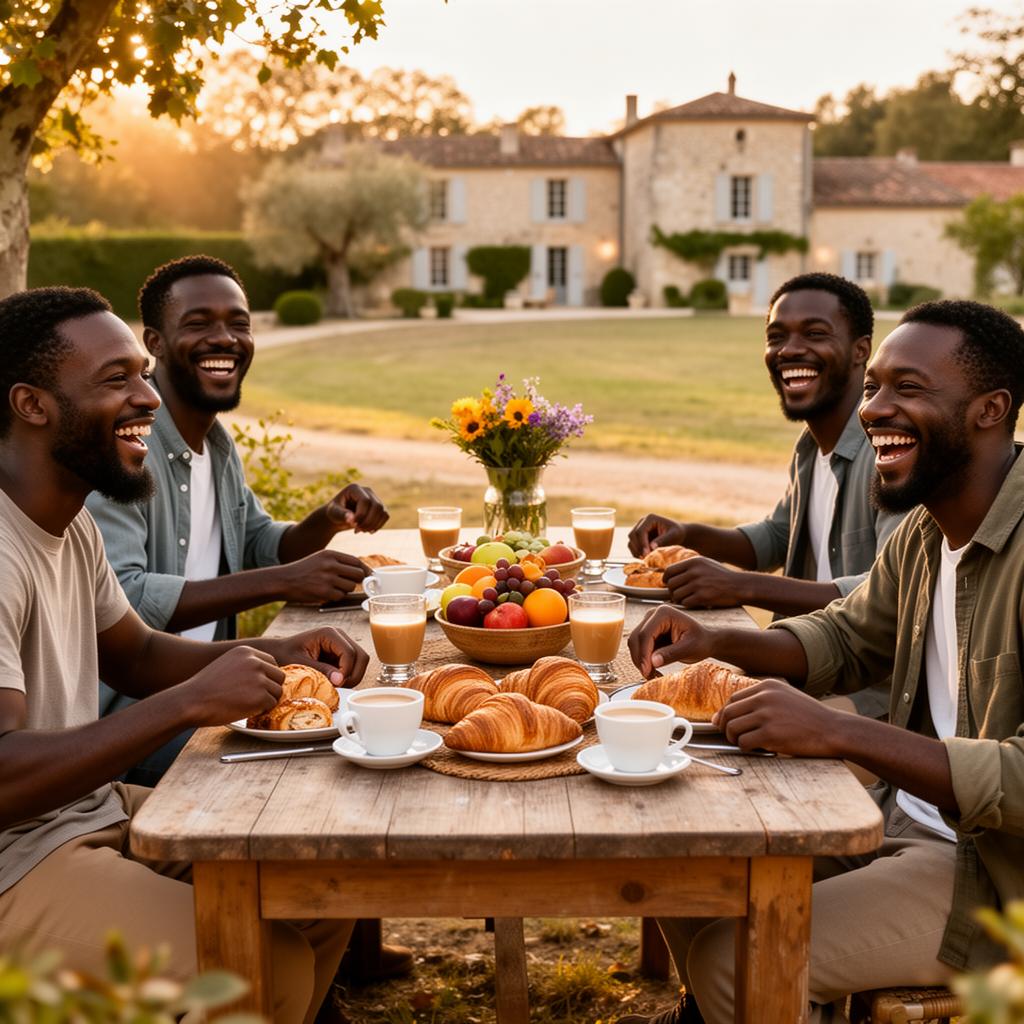 Brunch du dimanche entre amis avant le retour